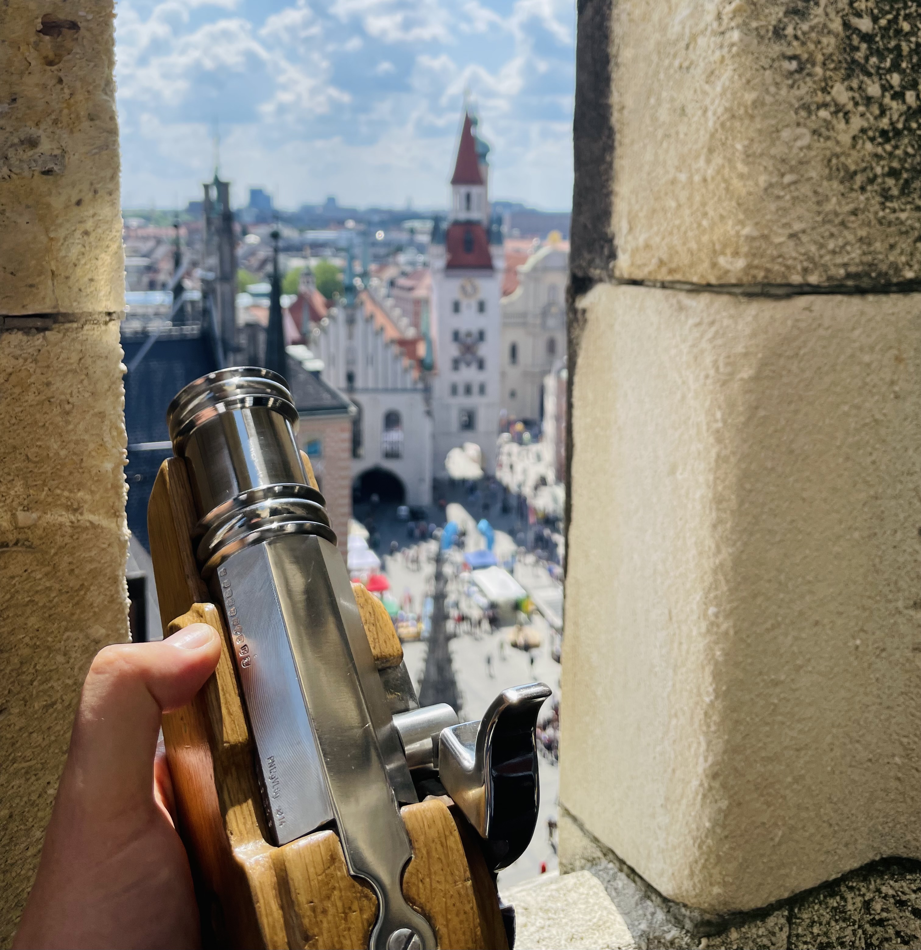 Stadtgründungsfest München 2023/ Böllern vom Rathausturm (Quelle privat)